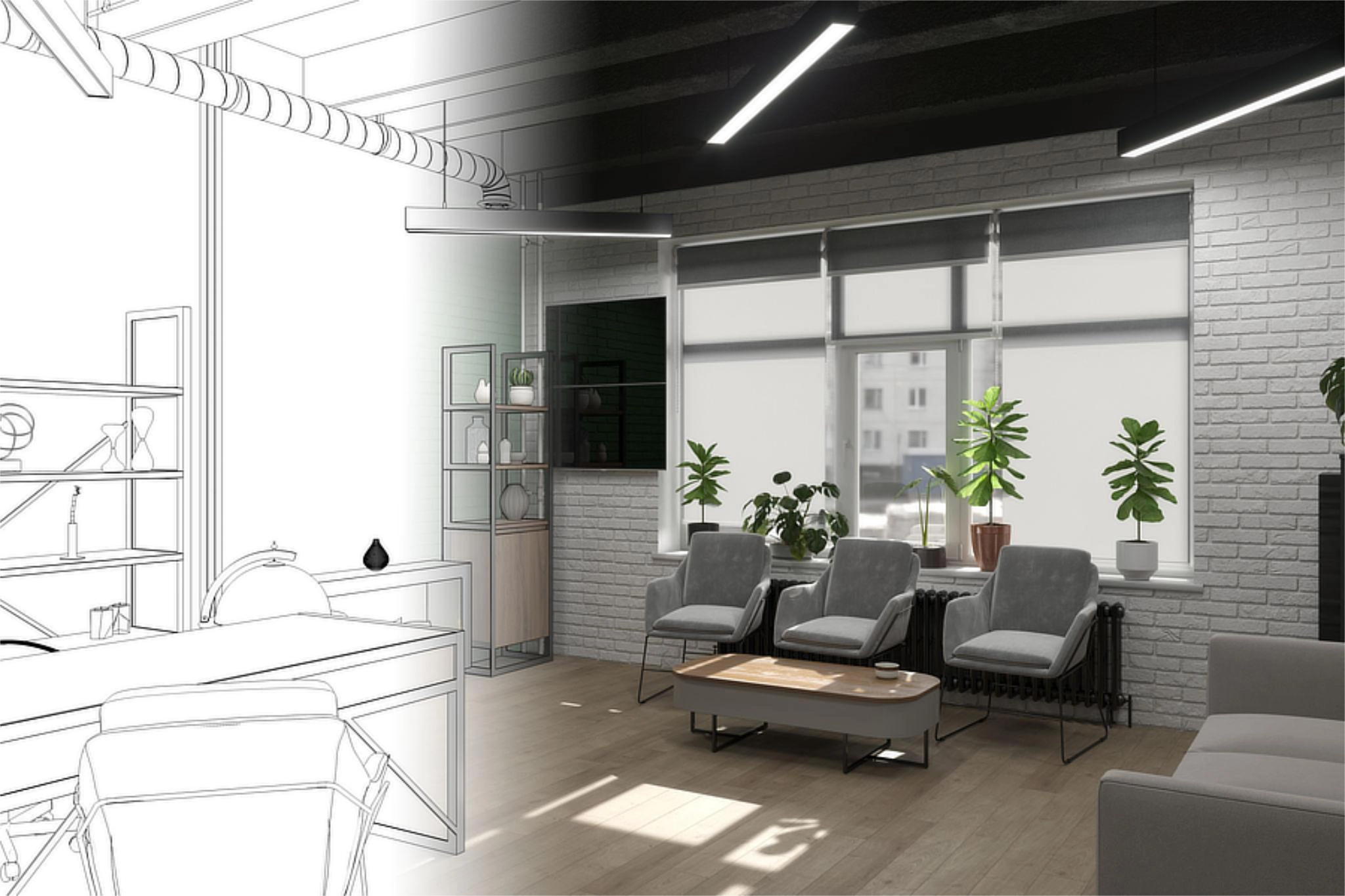 Left Raw Ai Generated Conceptual Render Right Refined, Photoreal, Material Accurate Rendering